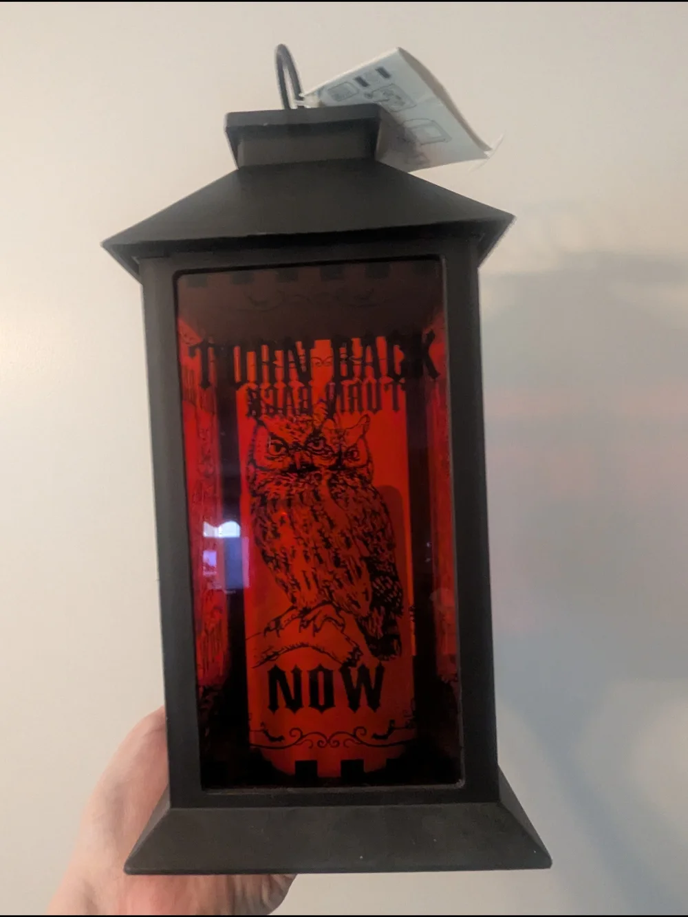 Harry Potter Hedwig Halloween Lantern Color Changing Light Candle, Turn Back Now